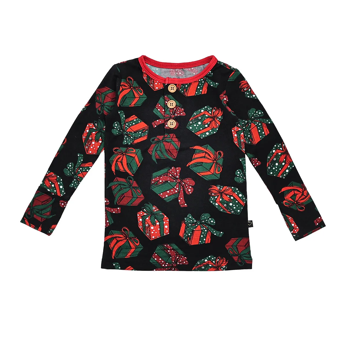 Payton's Presents Long Sleeve Henley Pajama Set