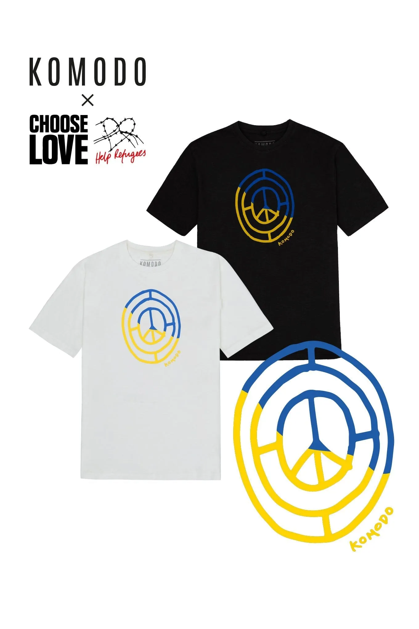 Peace 4 Ukraine Men's Organic Cotton T-Shirt | Black