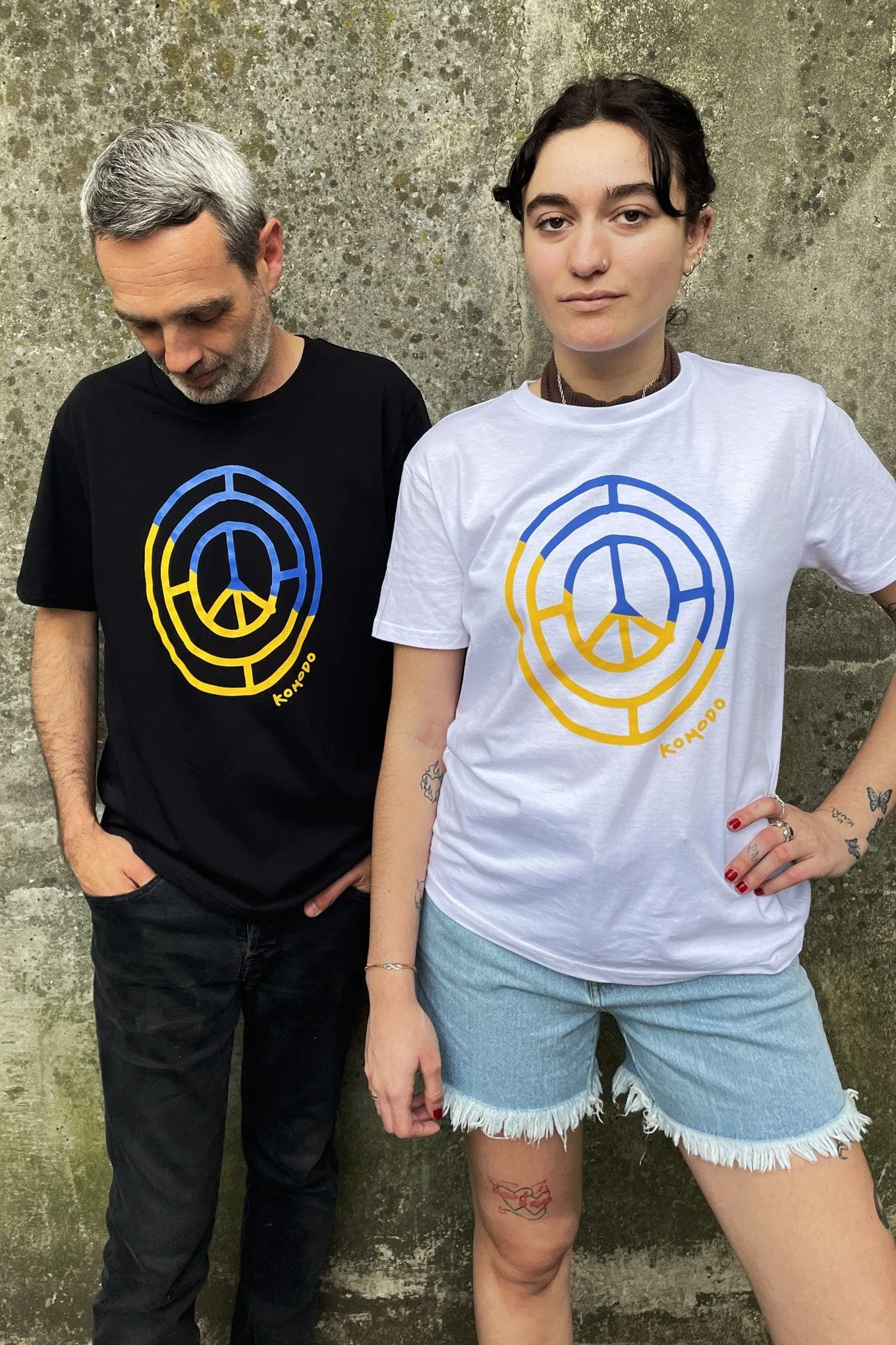 Peace 4 Ukraine Men's Organic Cotton T-Shirt | Black