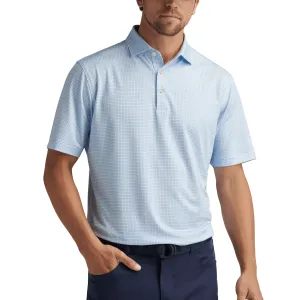 Peter Millar Men's Orbit Performance Jersey Polo Shirt - White/Sailor Blue
