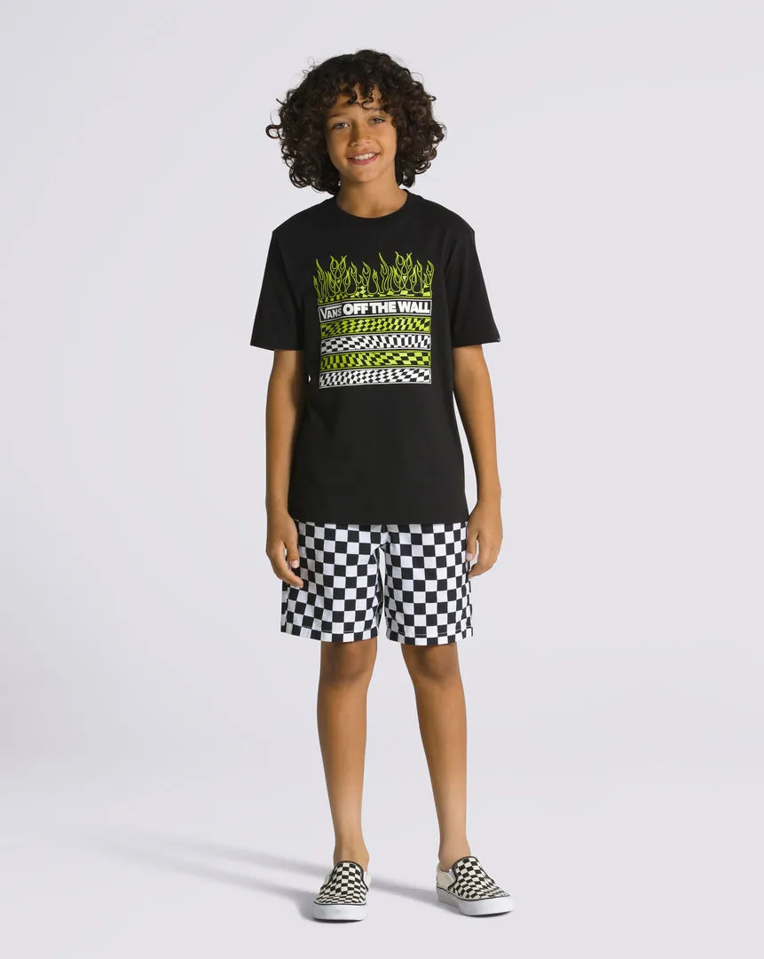 Polo niños Neon Flames Ss Black