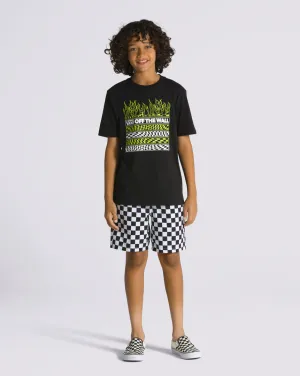 Polo niños Neon Flames Ss Black