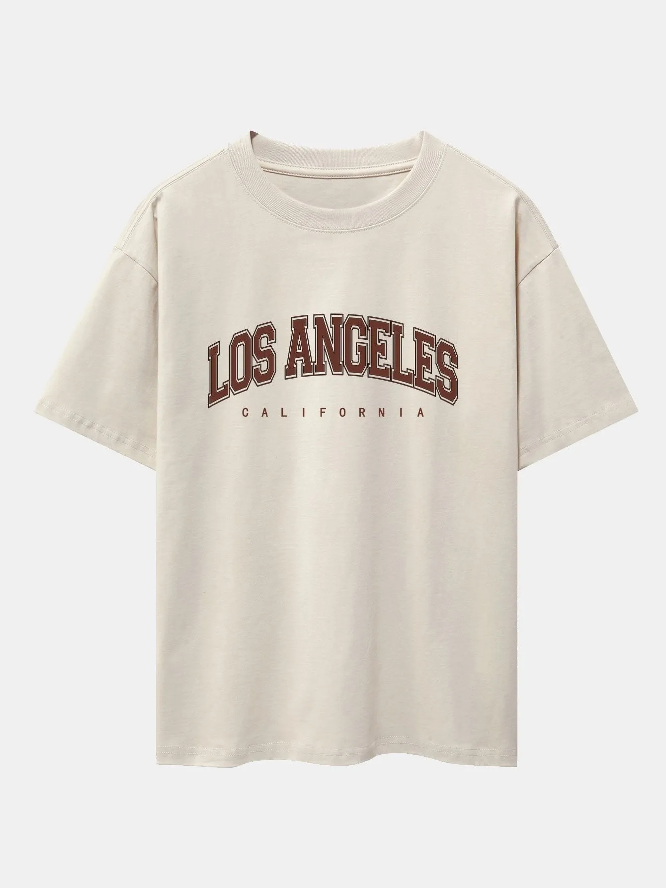 Porfirio® | Los Angeles Print Heavy Weight Oversize T-Shirt & Corduroy Shorts