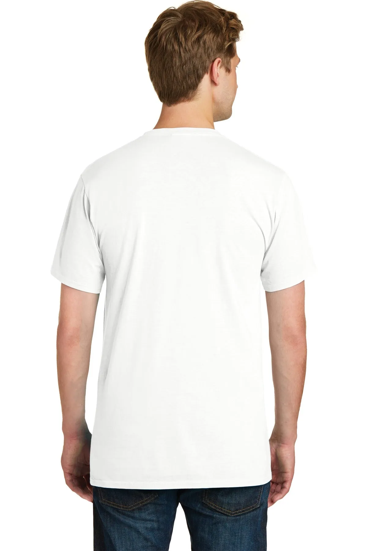 Port & Company Beach Wash Garment-Dyed Pocket Tee.  PC099P White