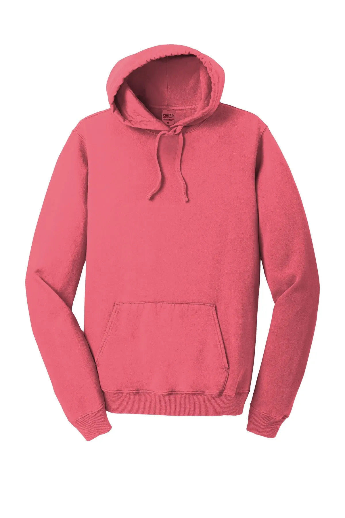 Port & Company Beach Wash Garment-Dyed Pullover Hooded Sweatshirt. PC098H Fruit Punch