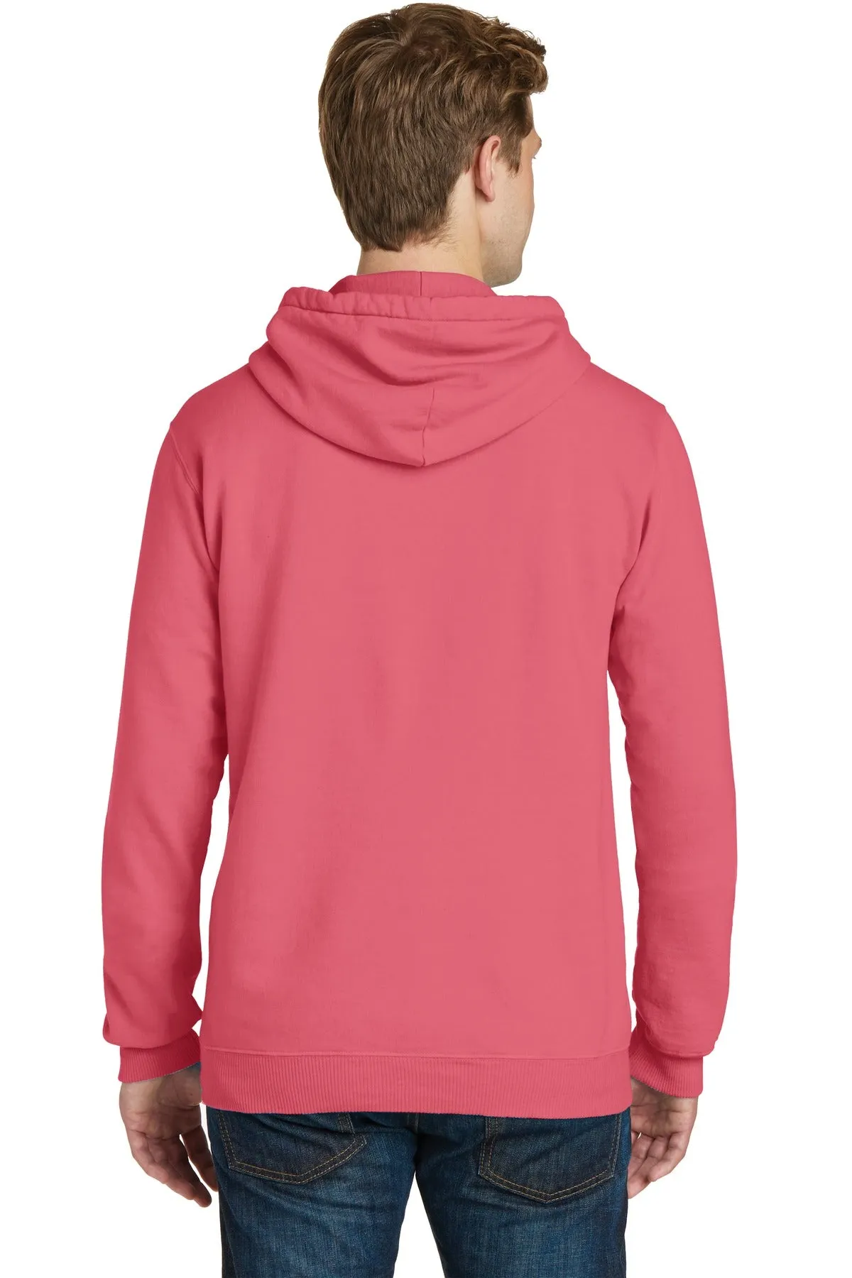 Port & Company Beach Wash Garment-Dyed Pullover Hooded Sweatshirt. PC098H Fruit Punch