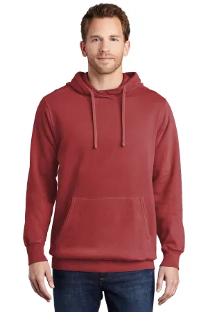 Port & Company Beach Wash Garment-Dyed Pullover Hooded Sweatshirt. PC098H Red Rock