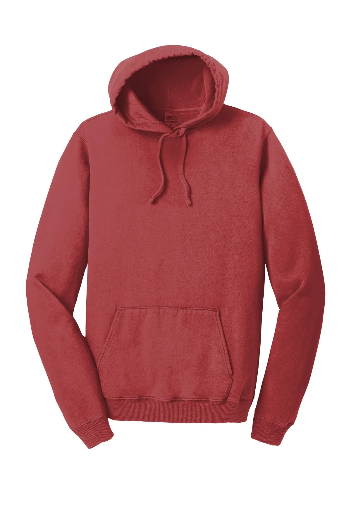 Port & Company Beach Wash Garment-Dyed Pullover Hooded Sweatshirt. PC098H Red Rock
