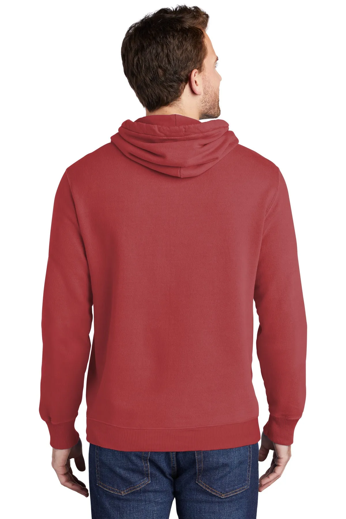 Port & Company Beach Wash Garment-Dyed Pullover Hooded Sweatshirt. PC098H Red Rock