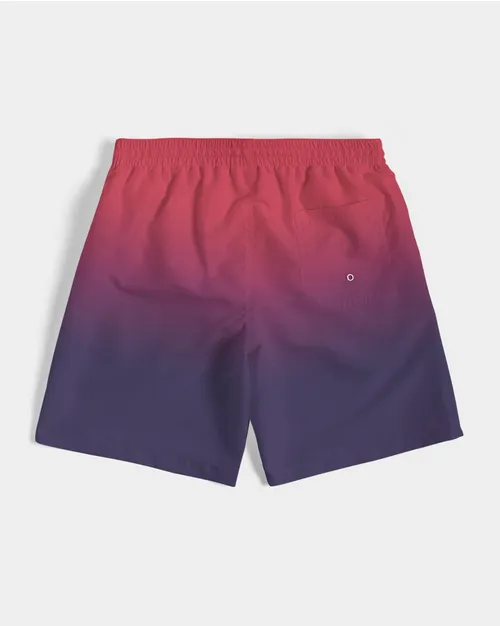 Purple Horizon Men's Medium Length Swim Trunks
