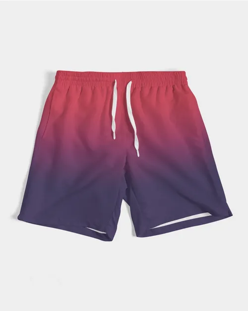 Purple Horizon Men's Medium Length Swim Trunks