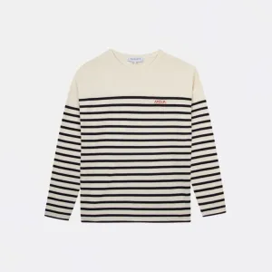 "Amour" Montpar Sailor Shirt (Ivory Dark Navy)
