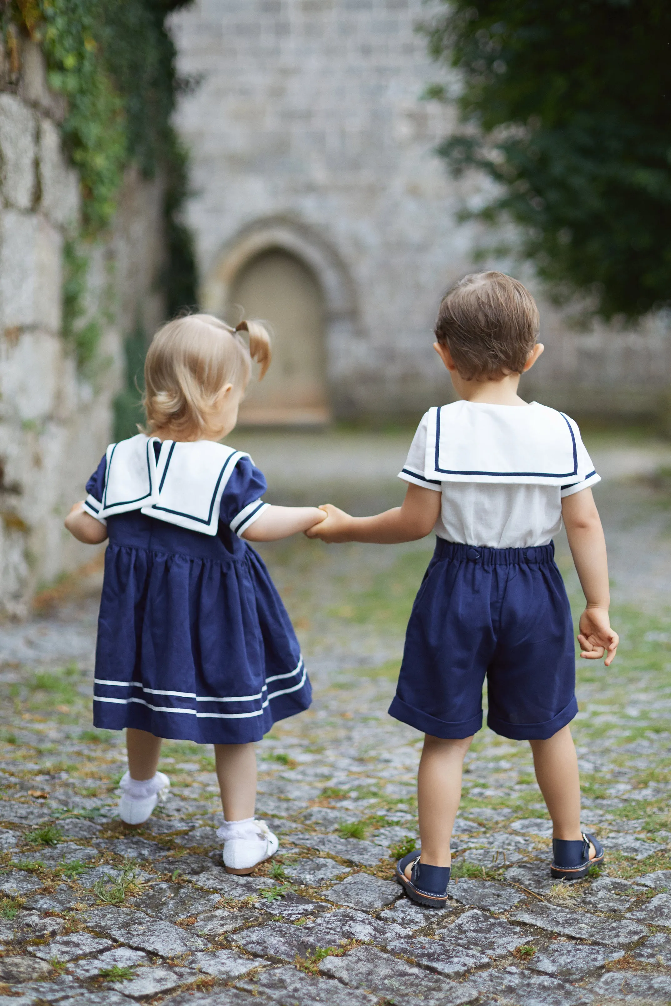 "Francis" Navy Sailor Shirt & Shorts