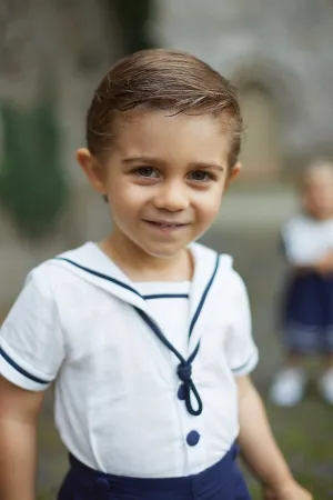 "Francis" Navy Sailor Shirt & Shorts