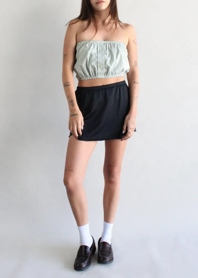 RCYCLD Striped Shirting Tube Top