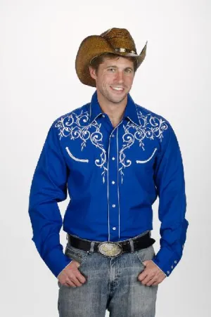 ROYAL RETRO SHIRT - LEAF EMBROIDERY