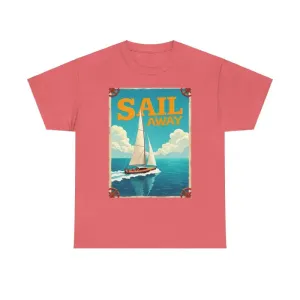 Sailboat Graphic Unisex Heavy Cotton T Shirt for Adventurers