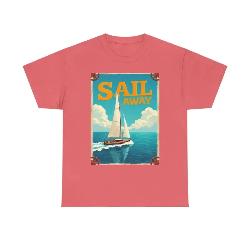 Sailboat Graphic Unisex Heavy Cotton T Shirt for Adventurers