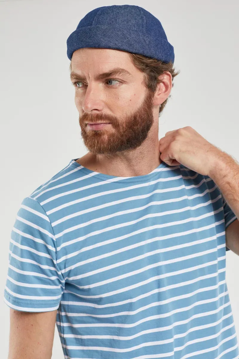 Sailor Shirt S/S "Hoedic" Bleu St Lo/Blanc