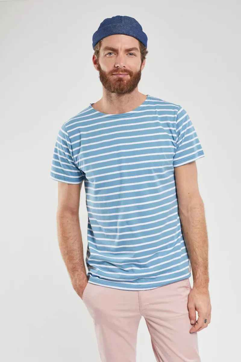 Sailor Shirt S/S "Hoedic" Bleu St Lo/Blanc