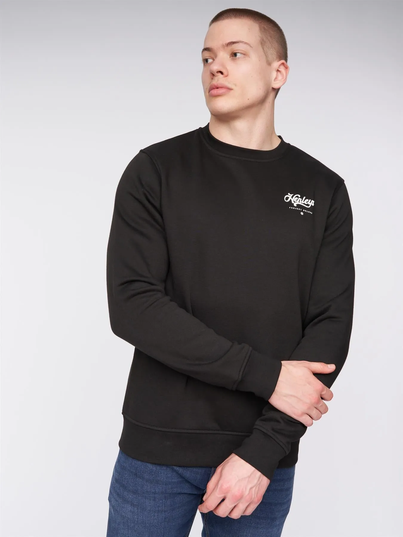 Scripthen Crew Sweat Black