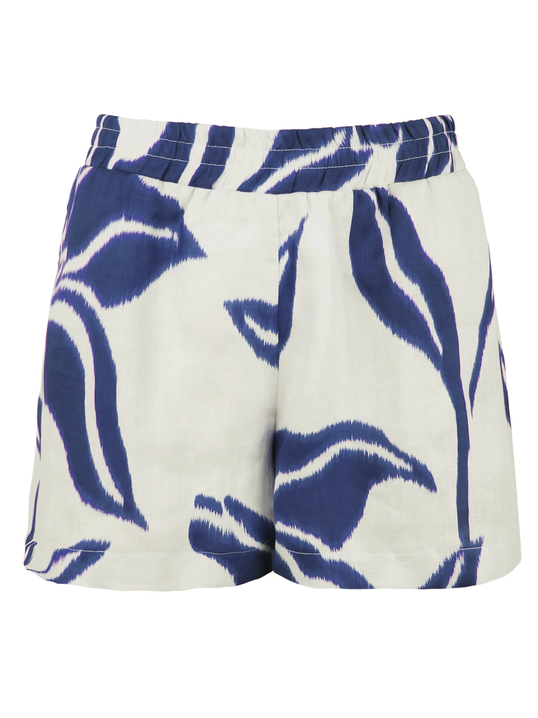Seaside Linen Short Natural/Royal Batik