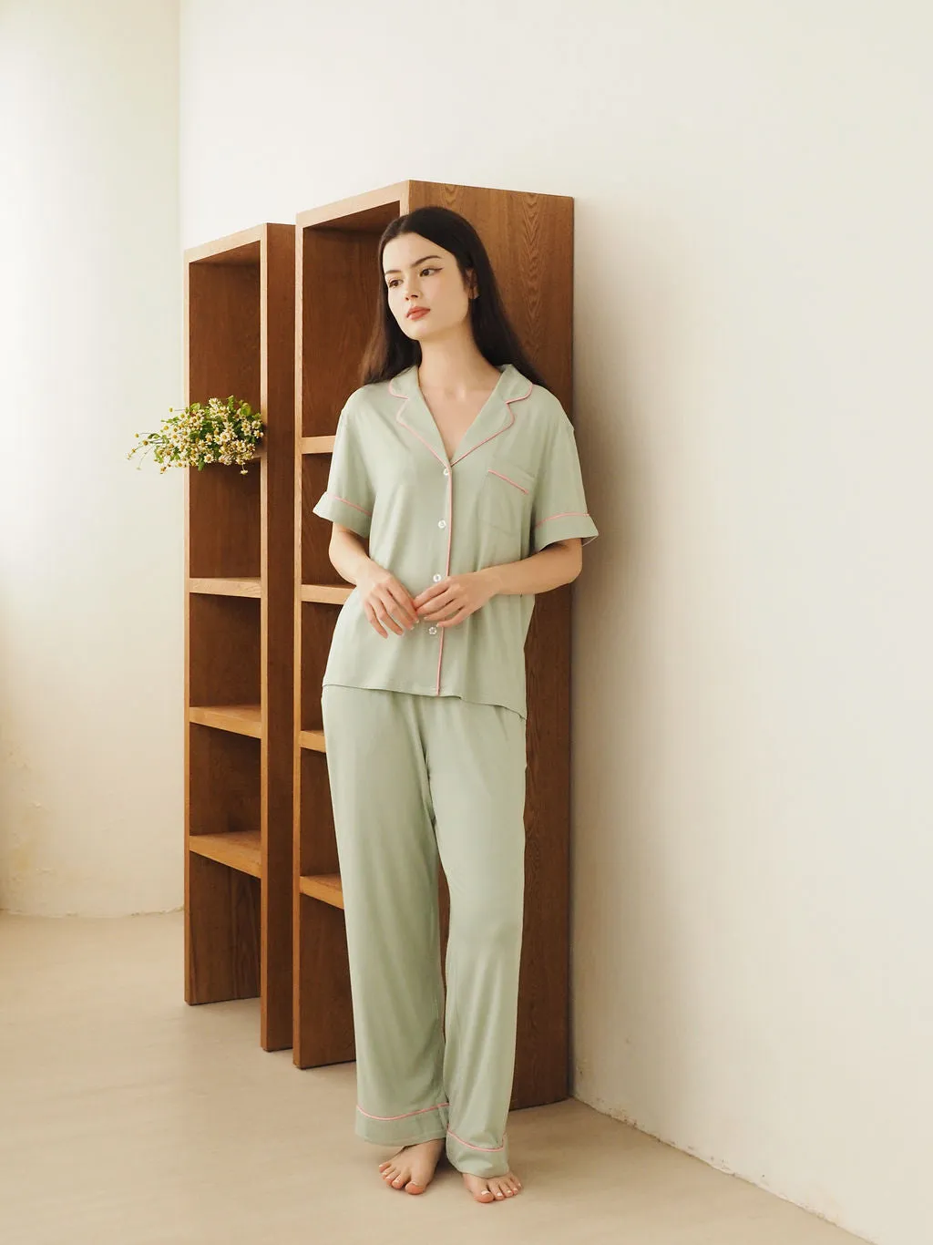 Signature Pyjamas Set | Spring Green
