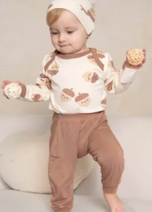 Silkberry - Bamboo Long Sleeve Onesie | Acorn Pals Print