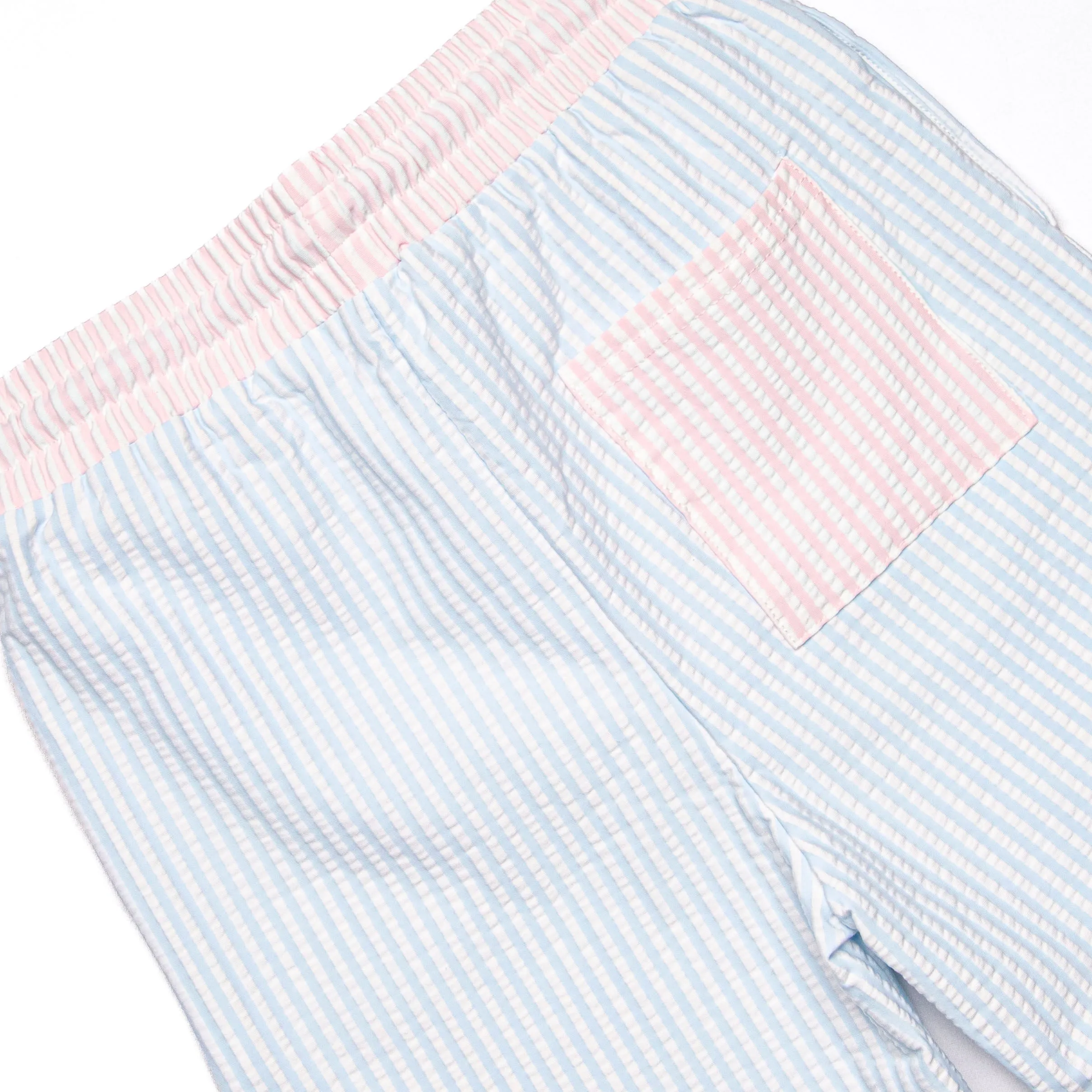 Simply Seersucker Swim Trunks, Blue
