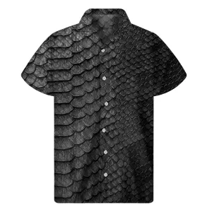 Slither in Style with this Hawaiian Snakeskin Print Short Sleeve Shirt