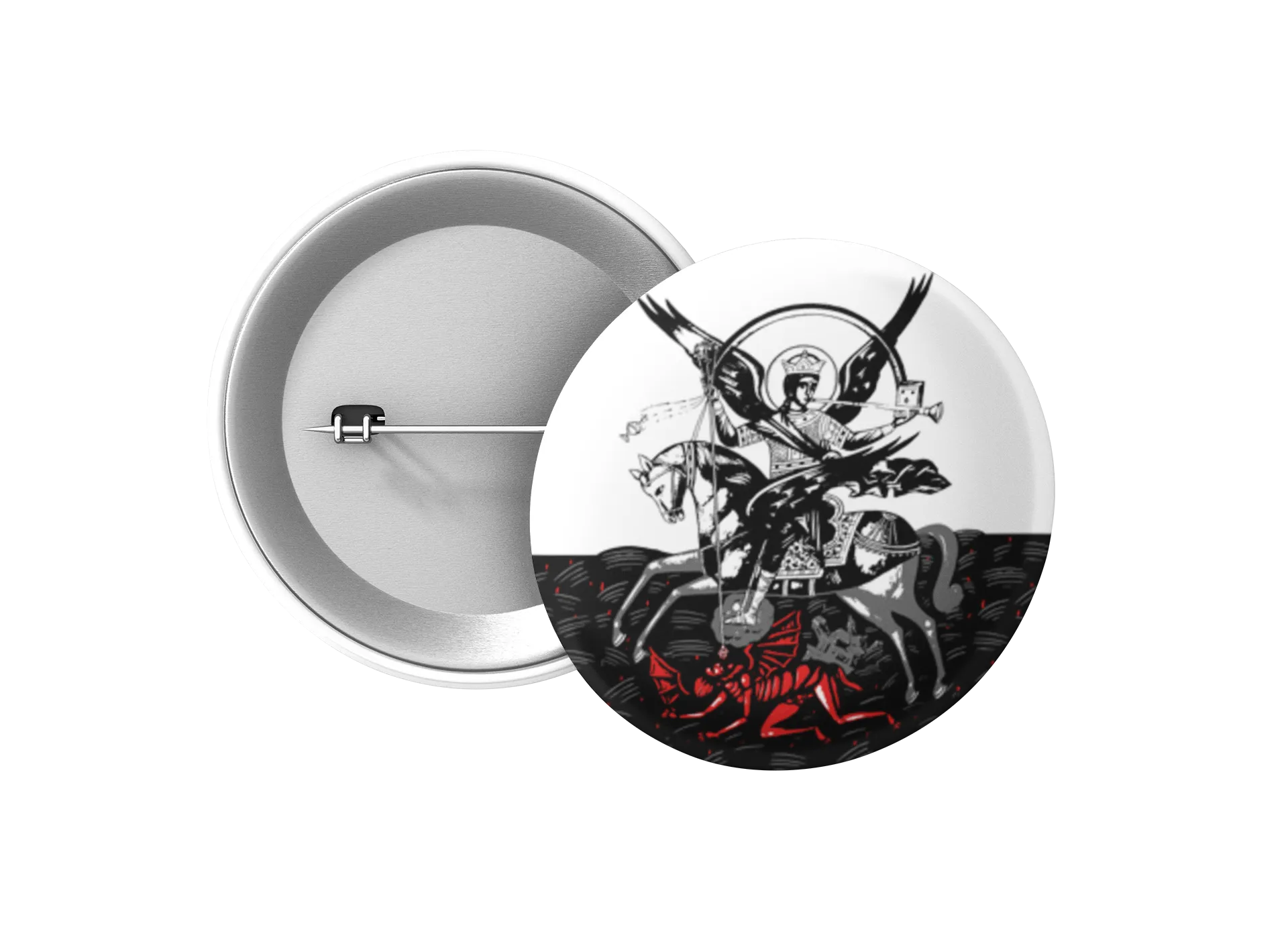 St Michael The Archangel Button
