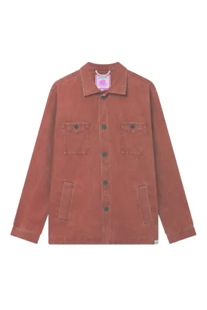 Stanley Men's Organic Cotton Twill Denim Overshirt | Red Wash