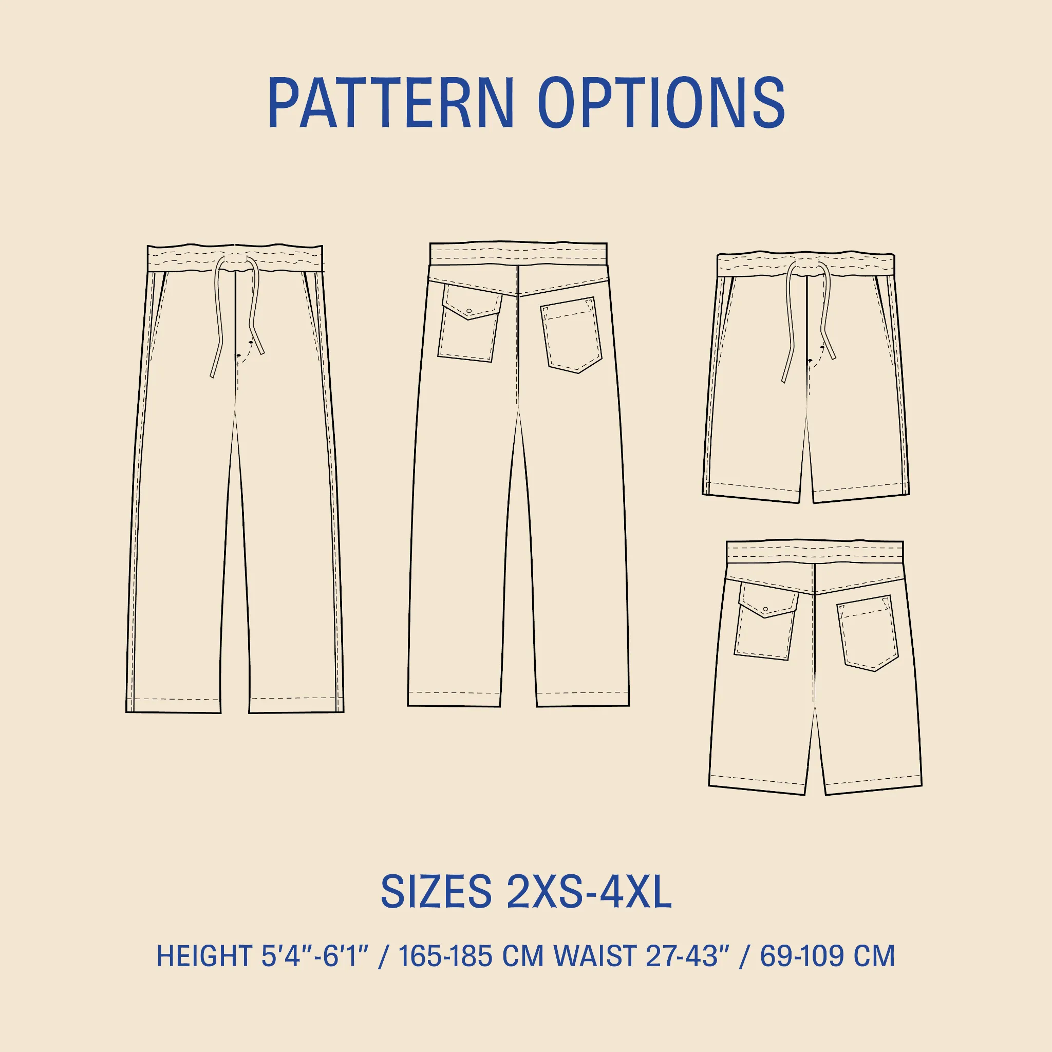 Summer pants sewing pattern