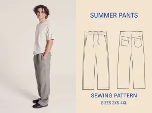 Summer pants sewing pattern