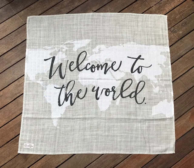 Swaddle Muslin Blanket - WELCOME