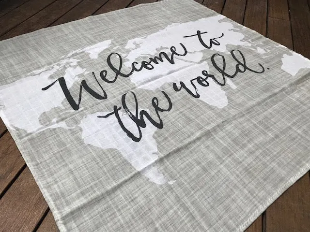 Swaddle Muslin Blanket - WELCOME