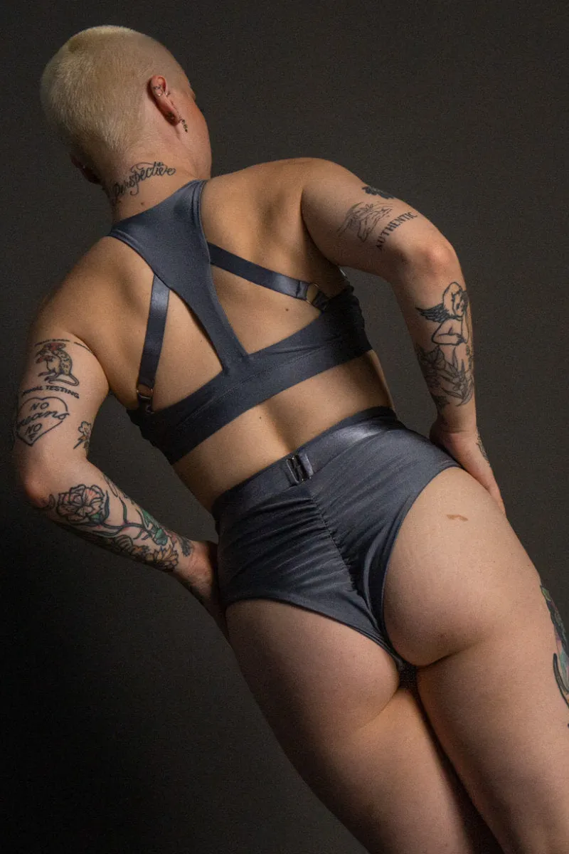 Tatiana Active Faye Shorts - Shiny Gunmetal