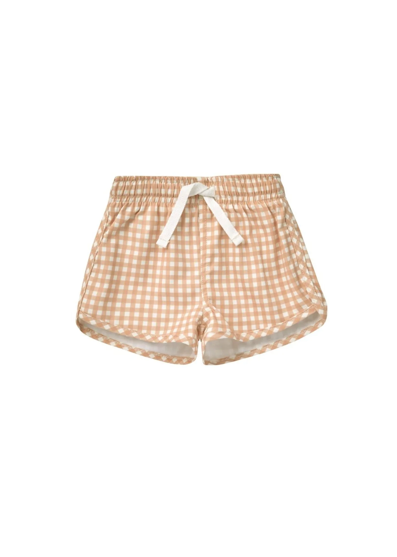 The Boys Swim Trunk by Quincy Mae - Melon Gingham - BABY