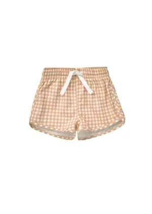 The Boys Swim Trunk by Quincy Mae - Melon Gingham - BABY