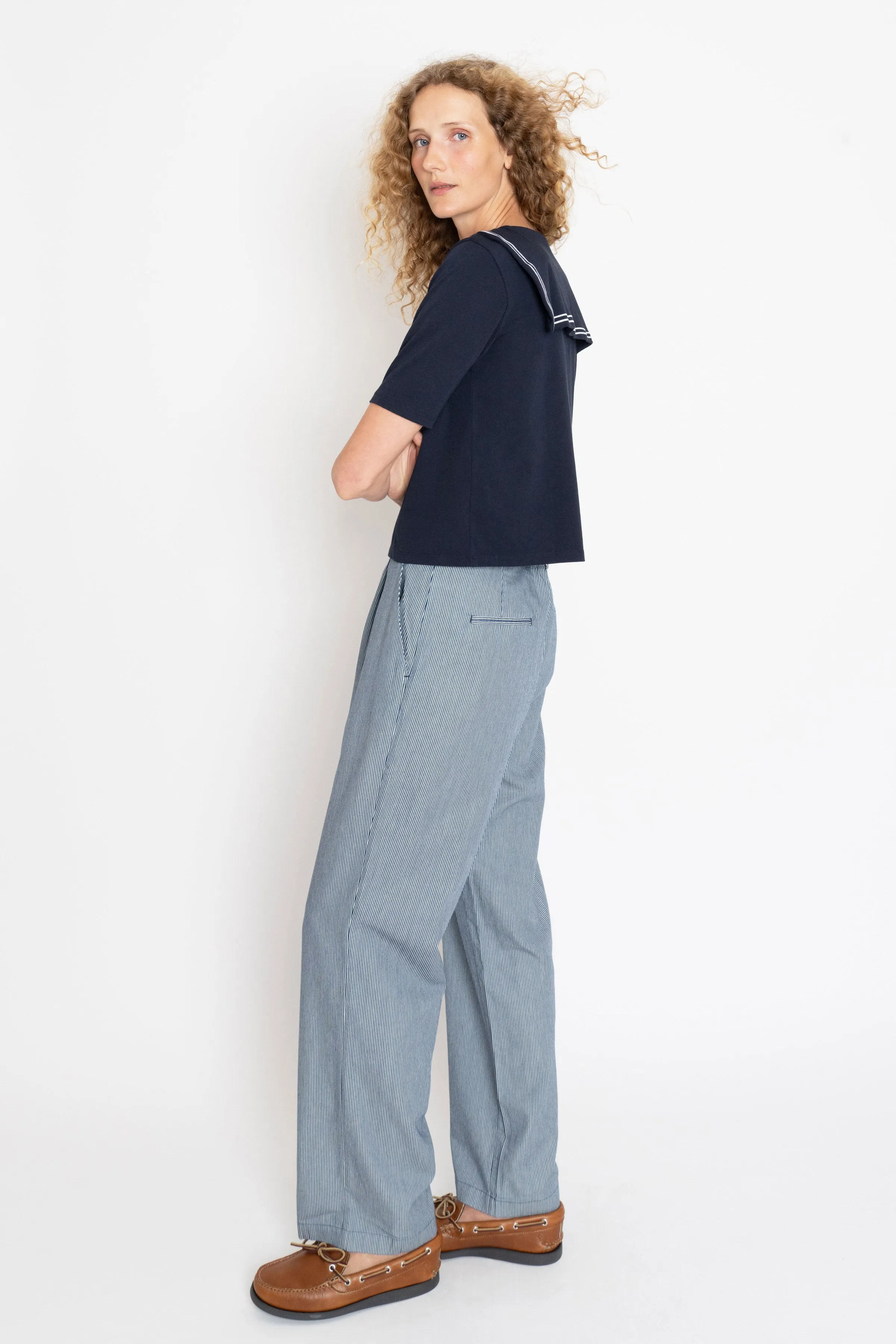 The Fisher - Navy/White