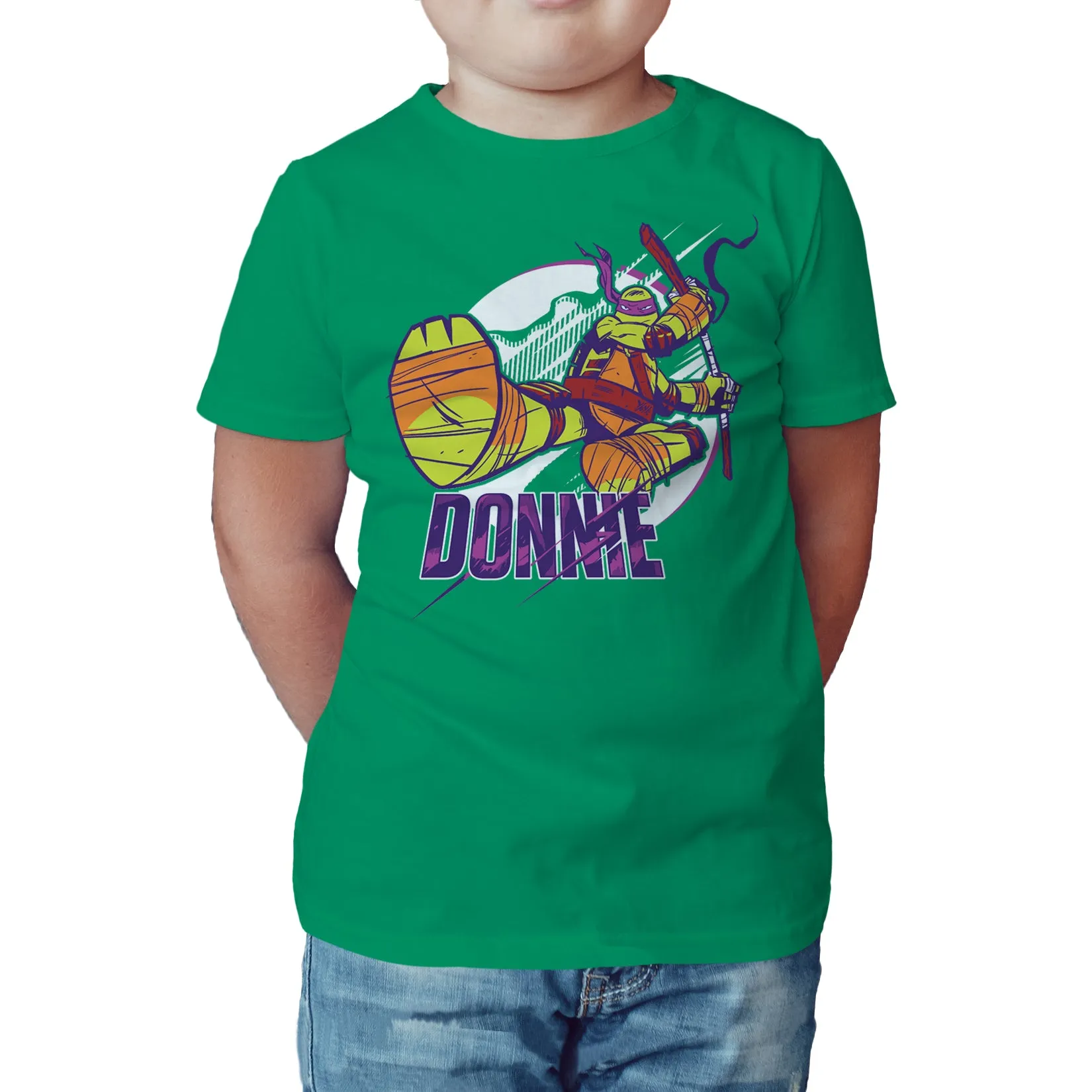 TMNT Donatello Donnie Official Kid's T-Shirt (Green)