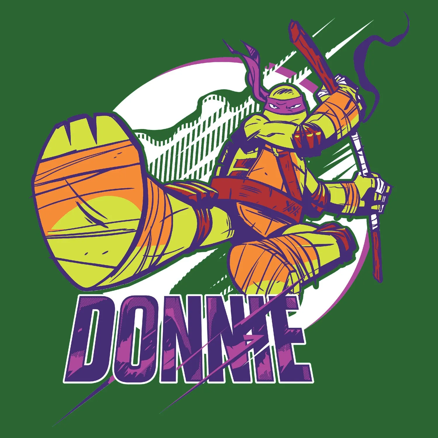 TMNT Donatello Donnie Official Kid's T-Shirt (Green)