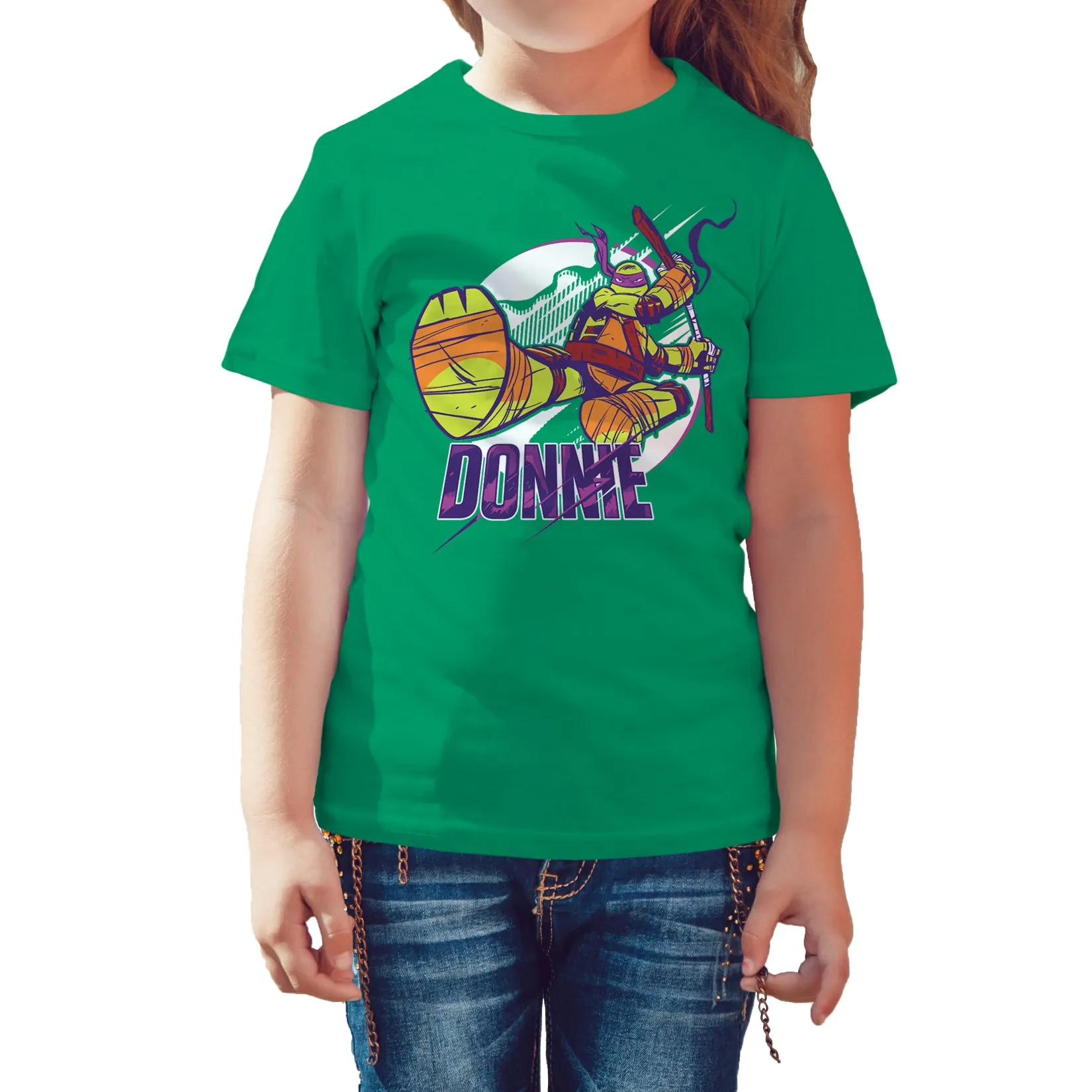 TMNT Donatello Donnie Official Kid's T-Shirt (Green)
