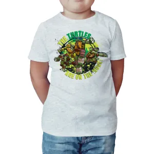 TMNT Gang Move Official Kid's T-Shirt (Heather Grey)