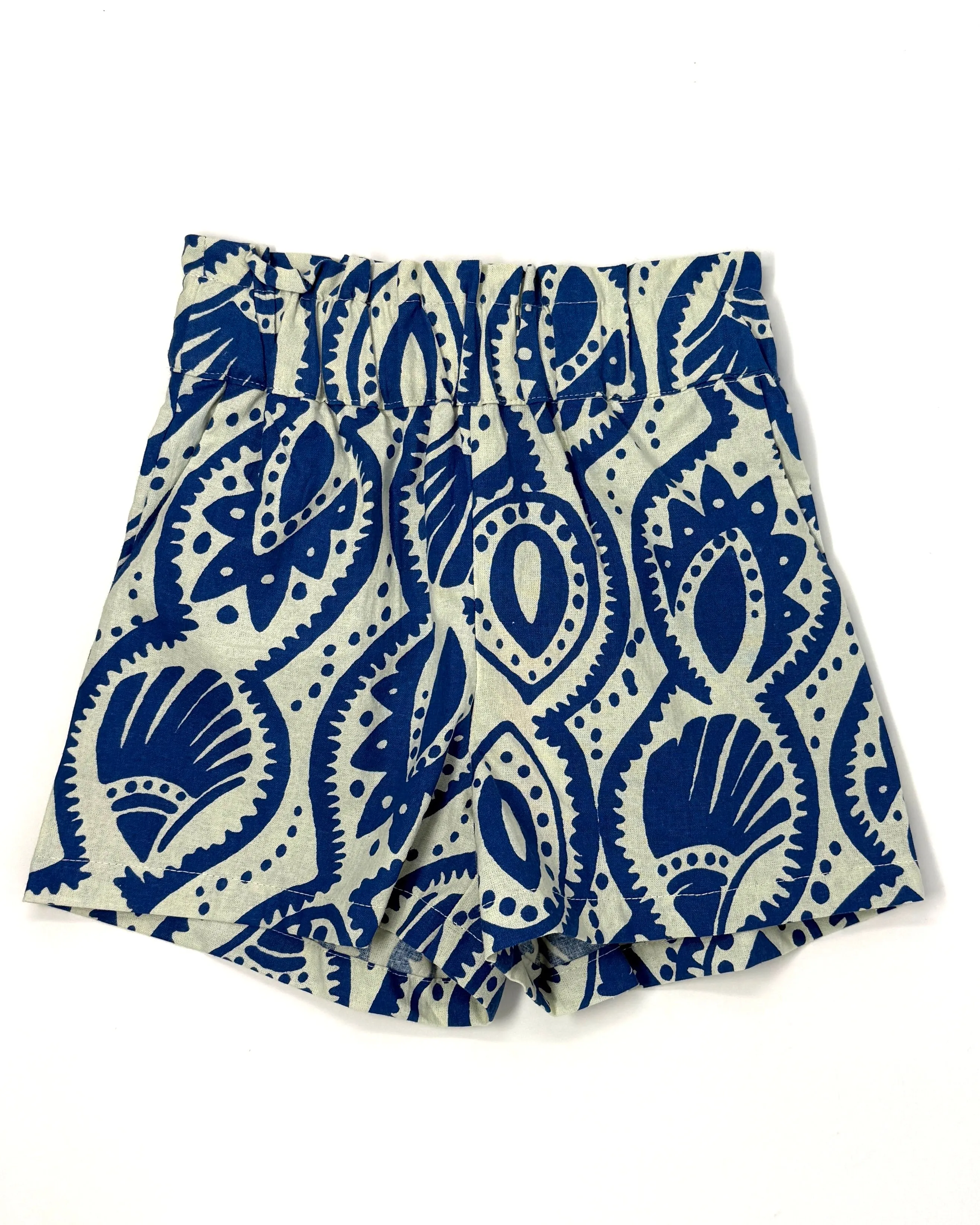 Tribal Print Shorts - Blue