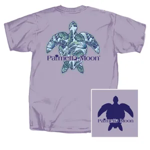 Tropical Leaf Turtle Short Sleeve T-Shirt