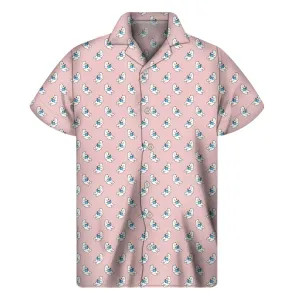 Tropical Paradise: Hawaiian Polar Bear Reading Book Short Sleeve Shirt