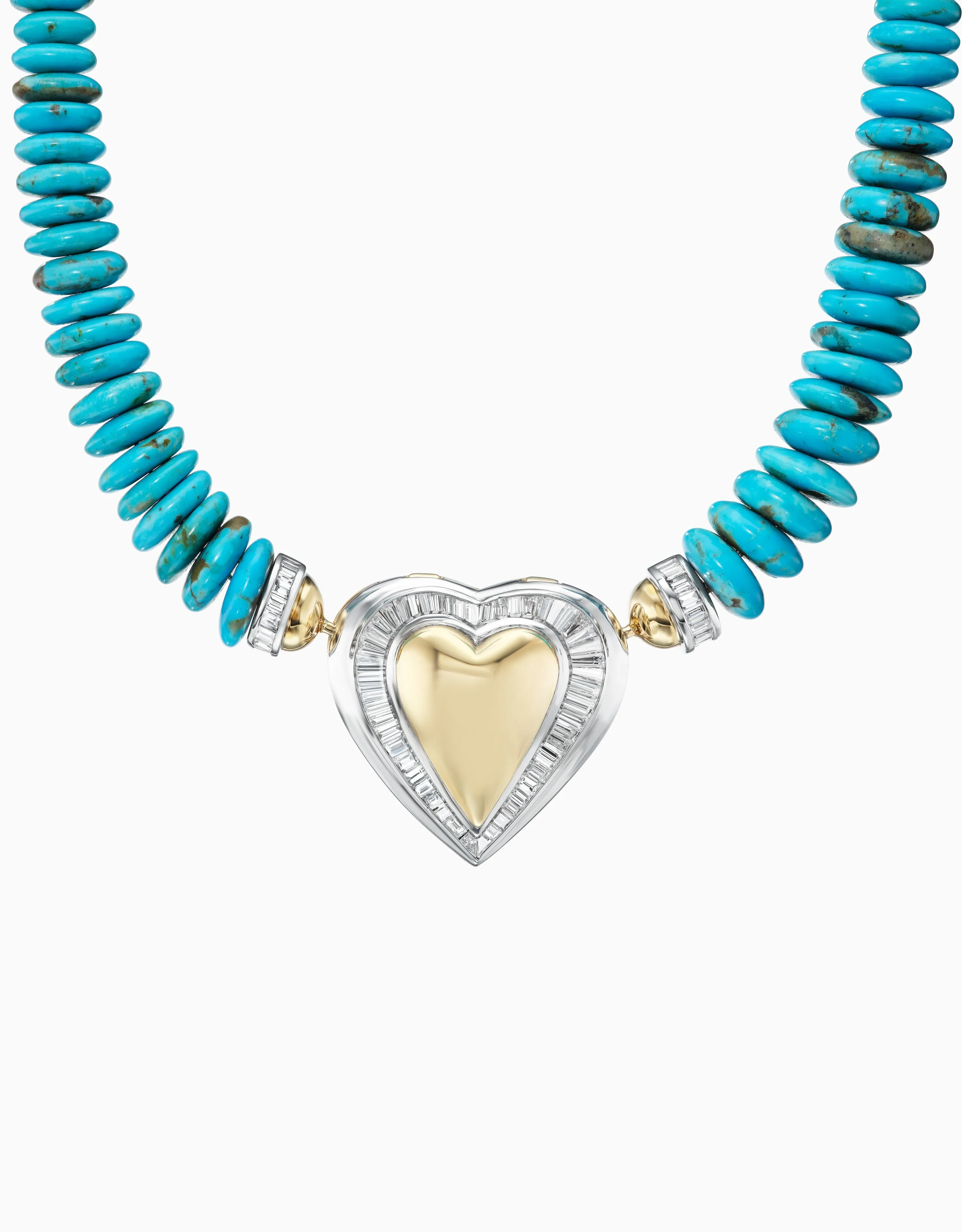 Turquoise Heart Necklace (One-of-a-Kind, Re-Worked Vintage)