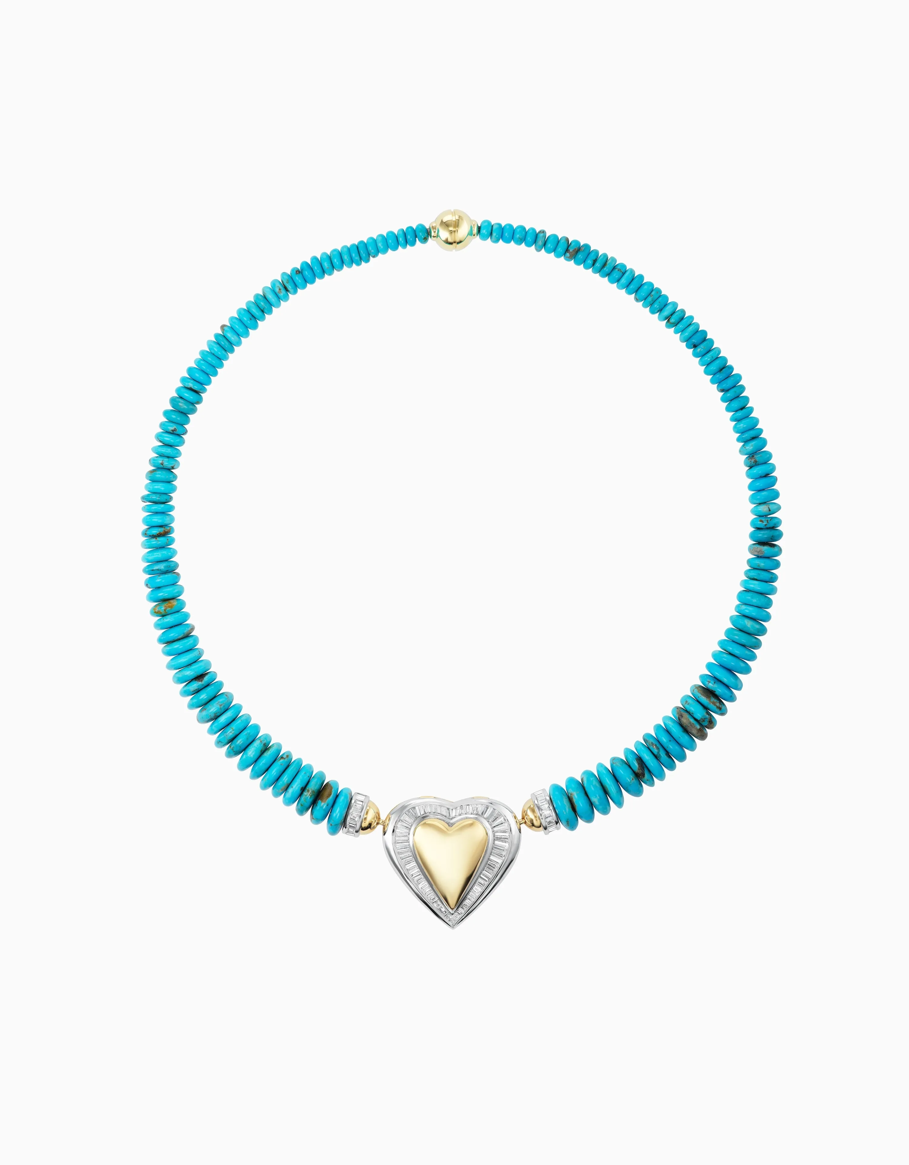 Turquoise Heart Necklace (One-of-a-Kind, Re-Worked Vintage)