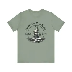 Unisex Sailor Tee with Ship Graphic in Multiple Colors